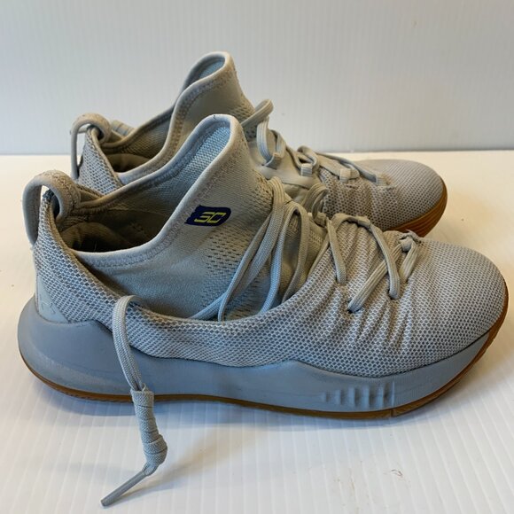 Curry 5 Elemental Tokyo Grey.  Under Armour.  Sz Y4 - Picture 5 of 6